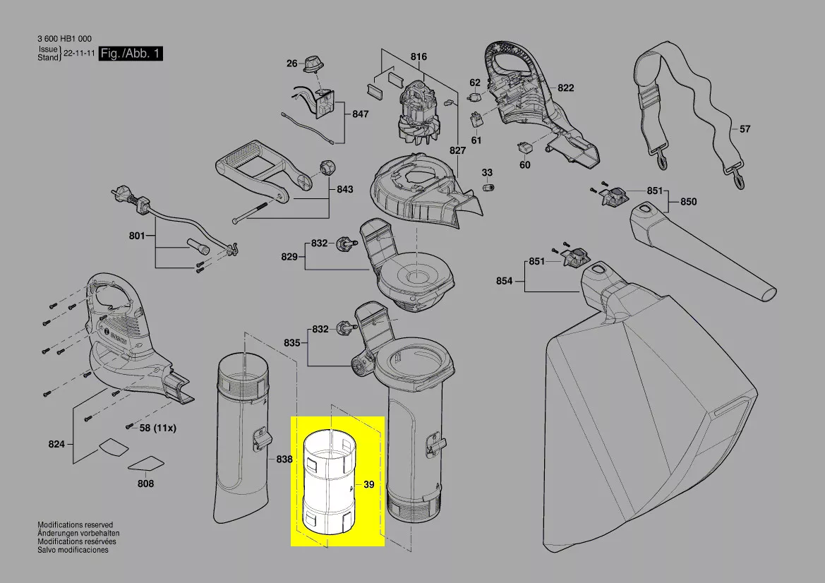 tube aspiration UniversalGardenTidy réf. F 016 F05 417 Bosch
